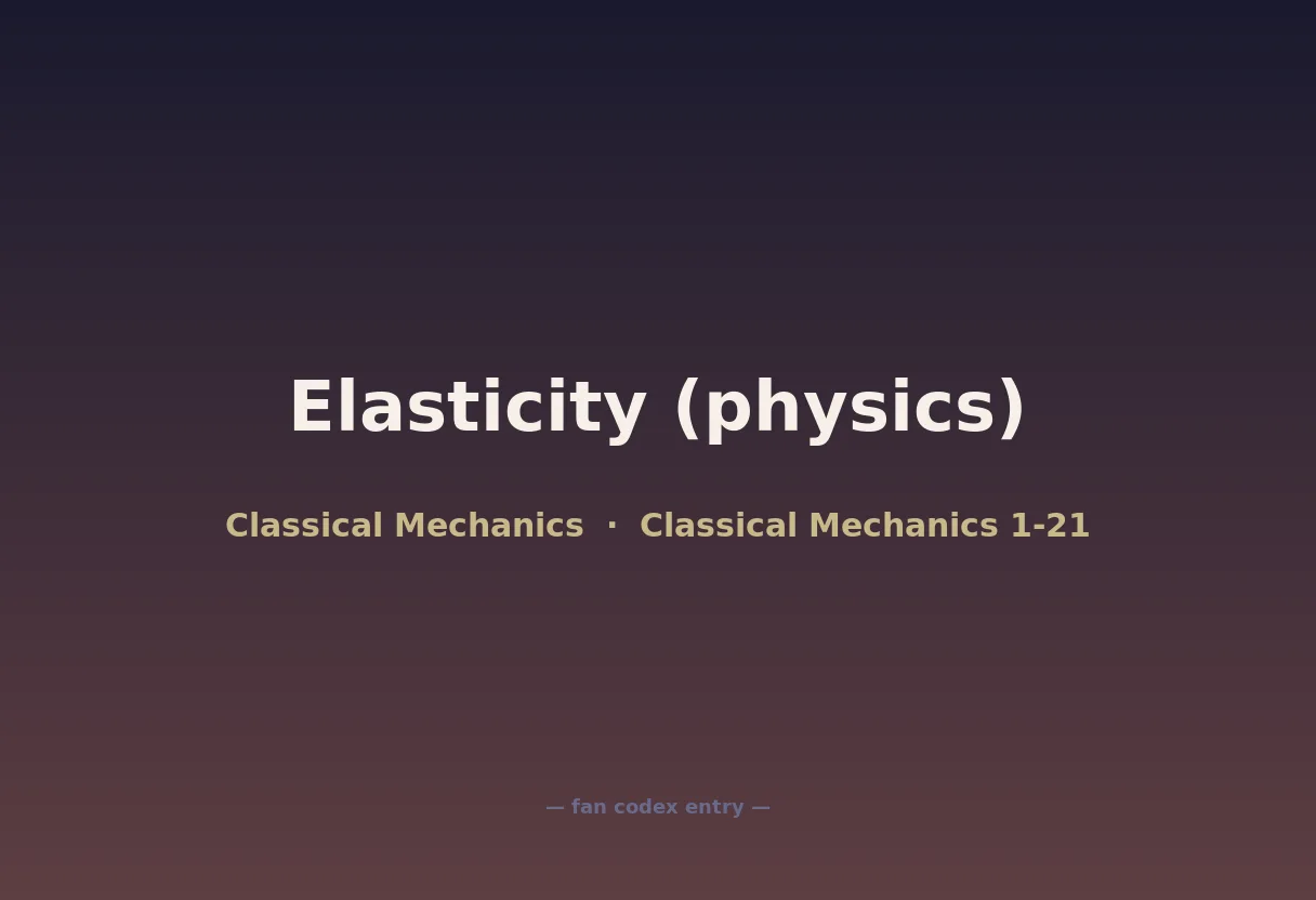 Elasticity (physics)