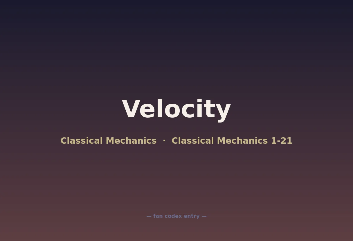 Velocity