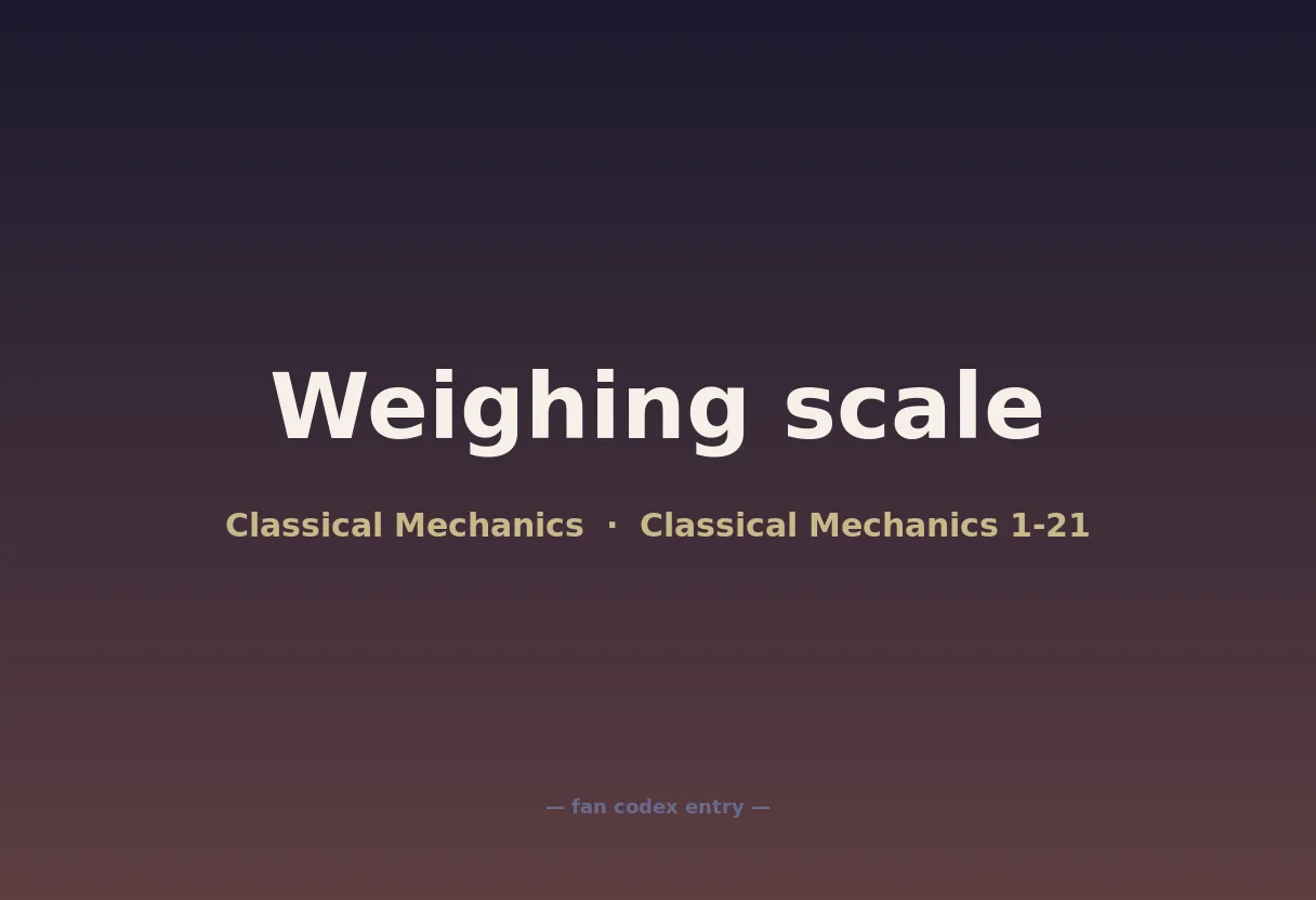 Weighing scale